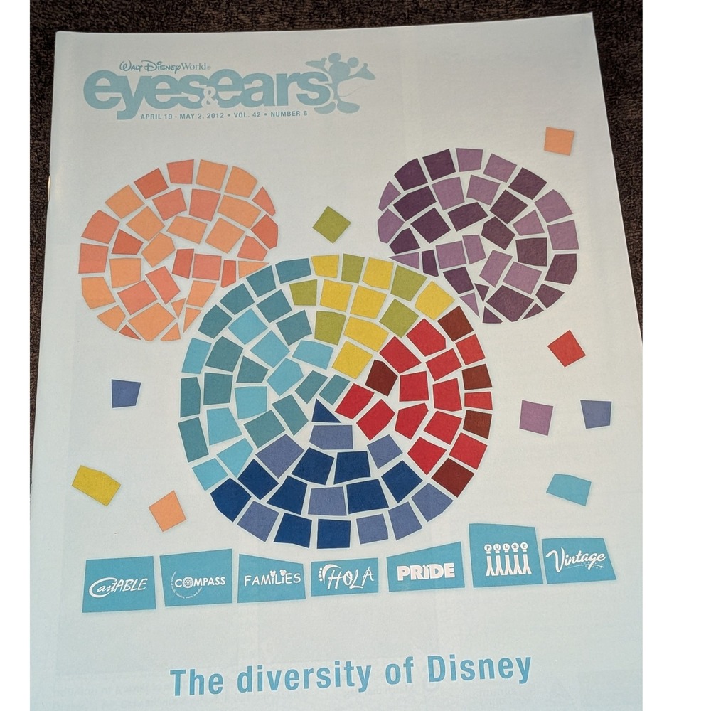 Walt Disney World Eyes & Ears Magazine April 2012 Diversity Mosaic Mickey Mouse